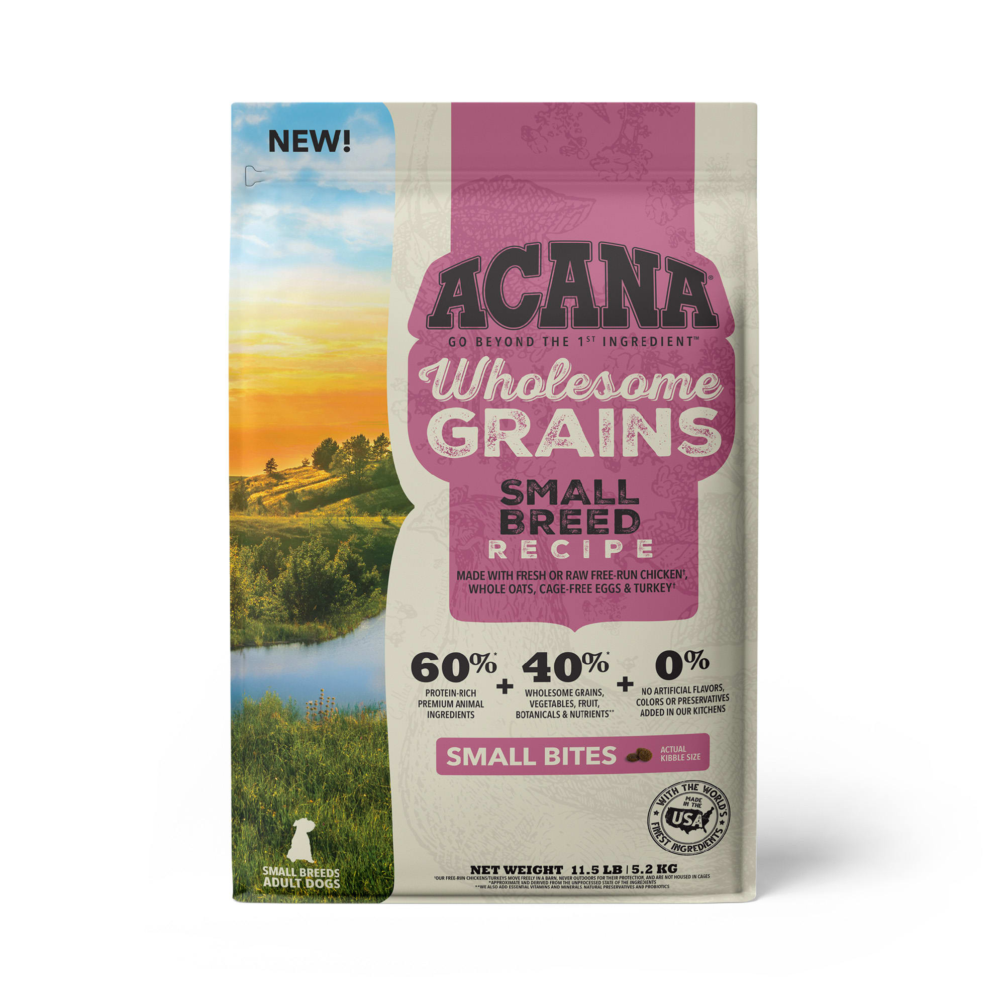 ACANA Wholesome Grains Small Breed Recipe with Real Chicken, Eggs and ...