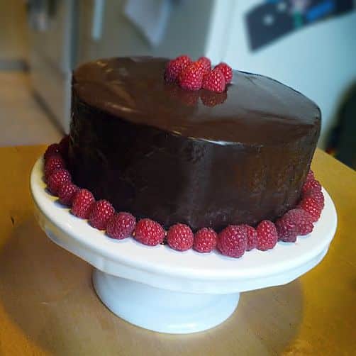 chocolate raspberry ganache cake at whole foods. My oldest daughter has ...